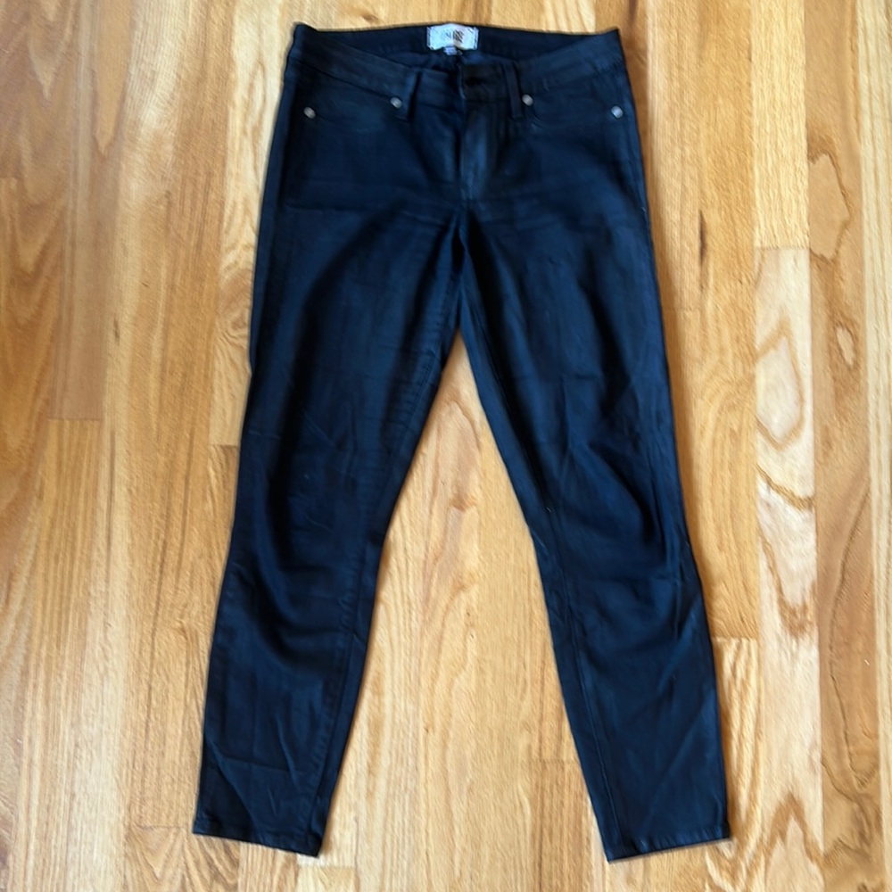 Paige waxed black denim size 27
